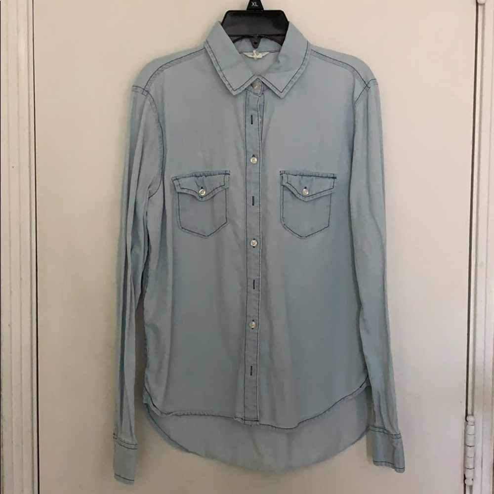 Soft denim button up shirt